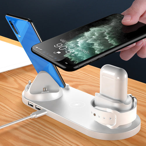 6-in-1 Wireless Charging Dock for iPhone, Watch & More